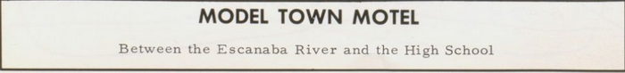 Model Towne Inn (Model Town Motel) - Yearbook Ad